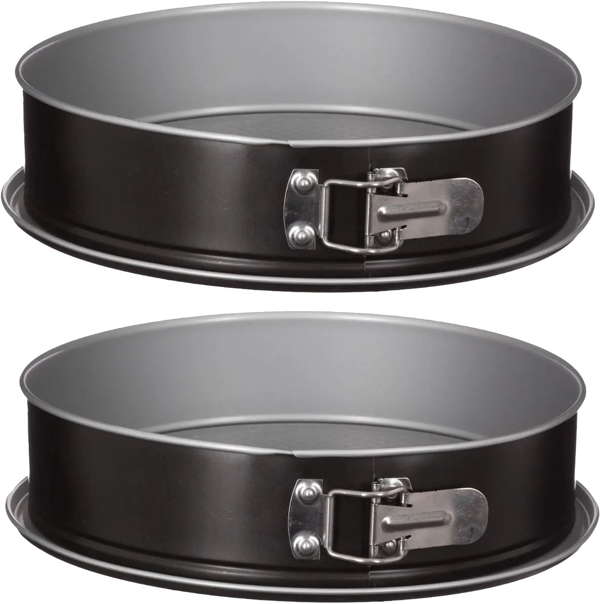 5five Taarten bakvormen/springvormen - metaal - zwart - 26/28 cm