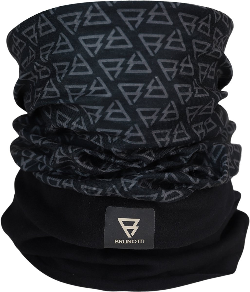 Brunotti - Twostroke-Print Sjaal Heren - Titanium - Nekwarmer - Skisjaal - Col Sjaal - Wintersport - ONE SIZE