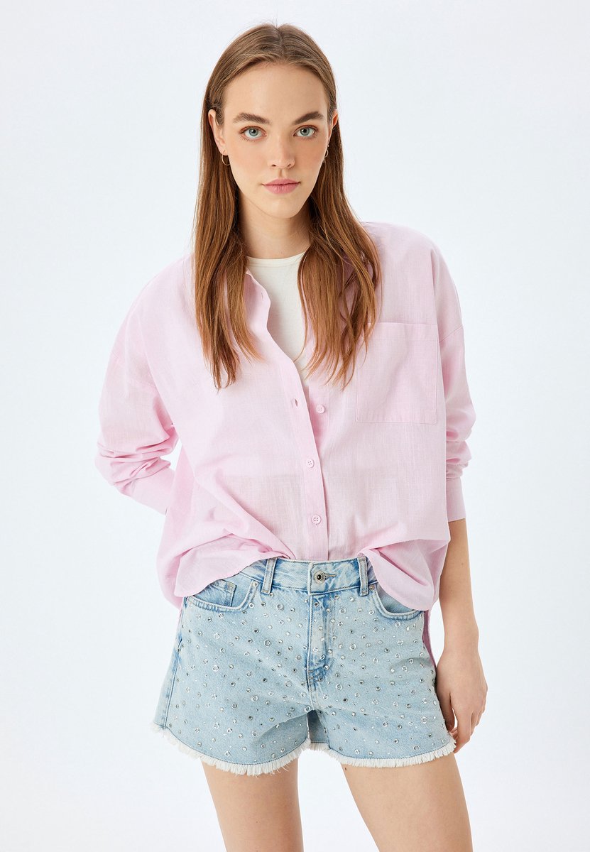 Overhemdkraag Lange mouw Langarmshirt