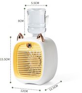 Portable Air Conditioner, Mini Air Cooler, USB Desktop Air Cooling Fan Personal Air Conditioning, 4 Speeds & LED Lights & 2 Mist & Timer Air Cooling Fan for Home Indoor