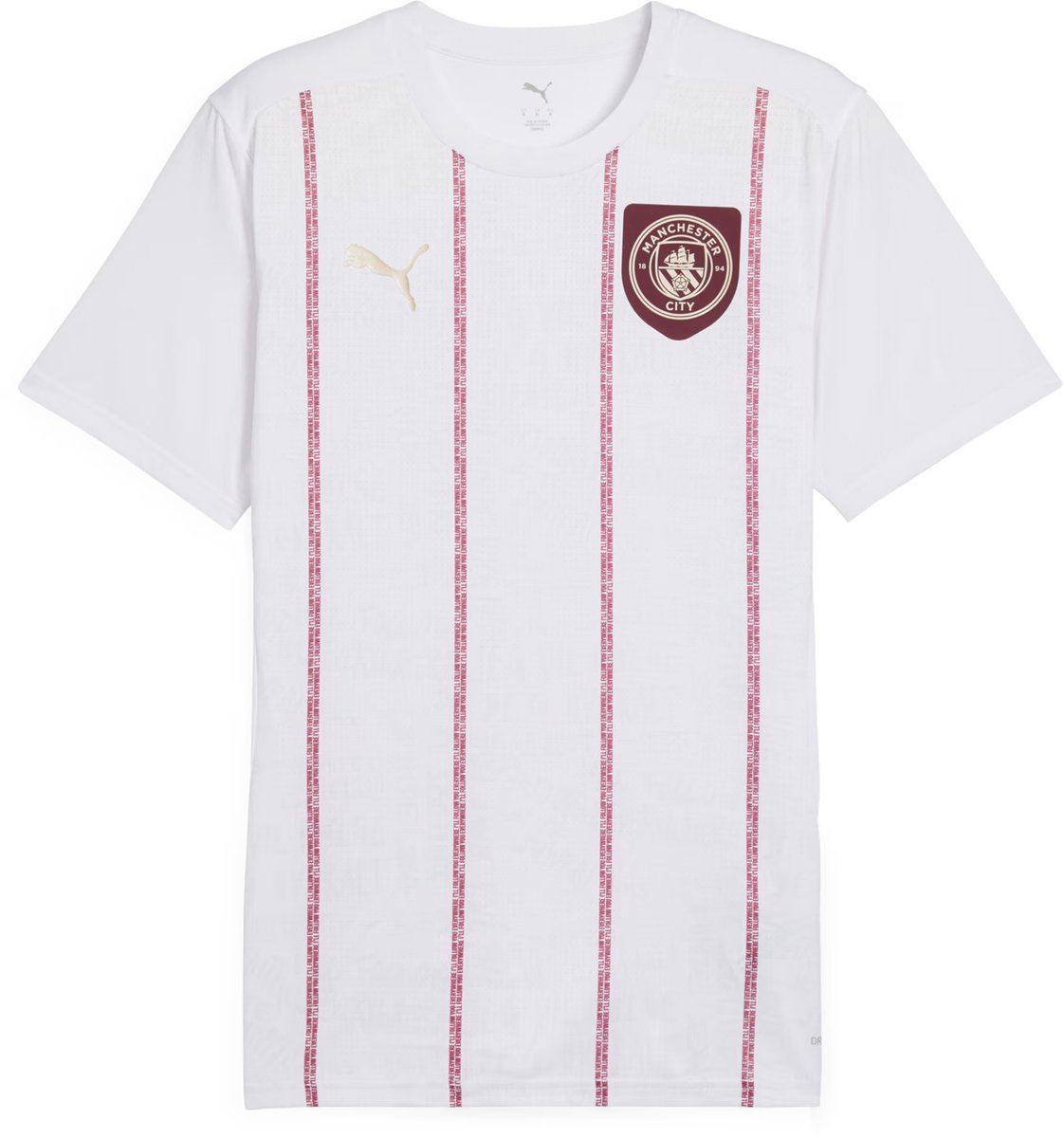 Puma Manchester City Fc 24/25 Voor De Wedstrijd T-shirt Met Korte Mouwen Wit XS Man,Vrouw