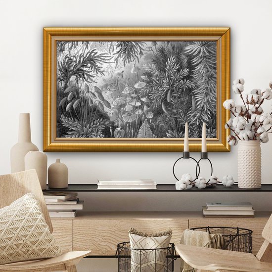 Oeuvre de Peinture sur Toile - Maîtres Anciens - Cadres - Or - 90x60 cm - Art Décoration murale