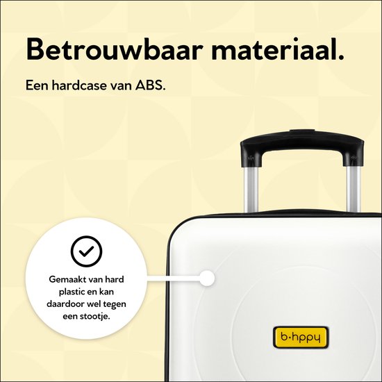 BHPPY Reiskoffer groot 76x49x29cm - Lichtgewicht koffer met 95L inhoud - Reiskoffer met wielen - Veilig cijferslot - Seashell