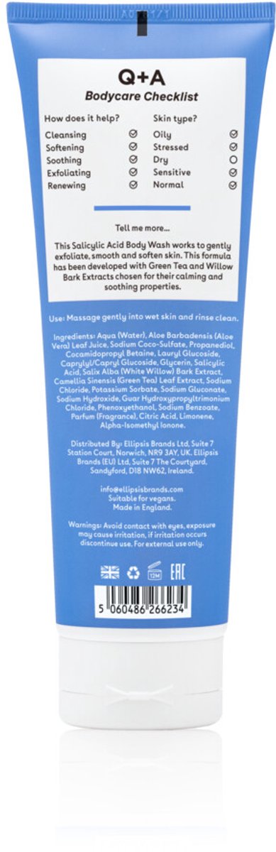 Q+A Salicylic Acid Body Wash - 250 ml