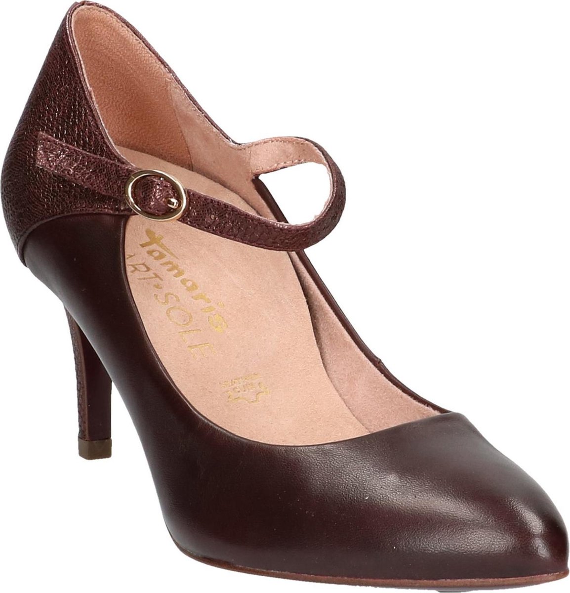 Tamaris 1 24403 29 Pumps met bandje Dames Maat 37 Bordeaux 594 Burgundy Comb bol