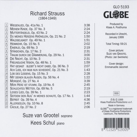 Lieder Recital, Kees Schul | Muziek | bol