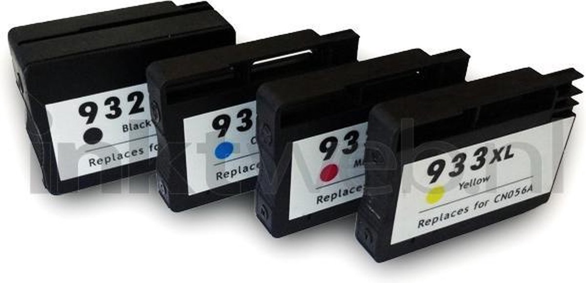FLWR - Inktcartridge / Alternatief voor de HP 932XL+933XL / Zwart / Kleur