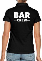 Bar crew / personeel tekst polo shirt zwart voor dames L