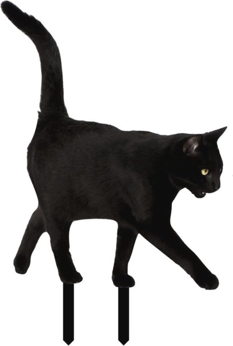 Zwarte Kat Tuin Vogel Afschrikmiddel - Acryl Decoratie voor Tuin en Gazon