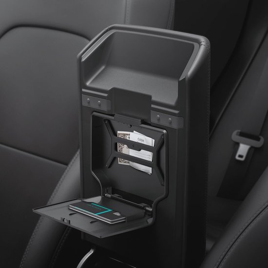 MIEBA Organizer Tray in de middenconsole voor nieuwe Tesla Model 3 Highland 2024 Accessoires, voor Tesla Model 3 2024 Highland Storage Box, Inner Flocked, Front Box