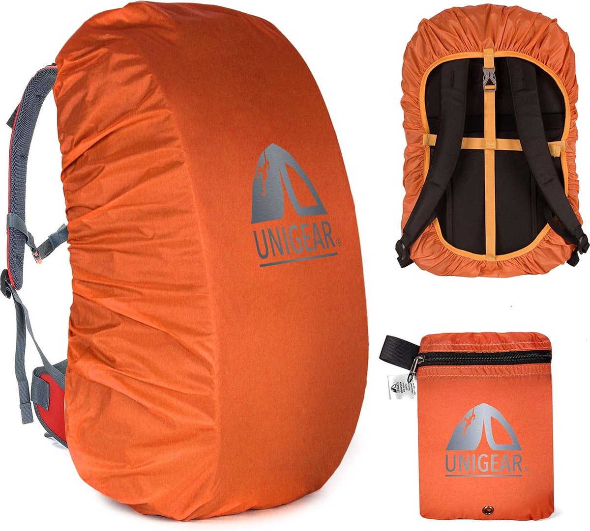 Regenhoes voor rugzakken, schooltas met reflector, waterdichte regenhoes, voor kamperen, wandelen, rugzak