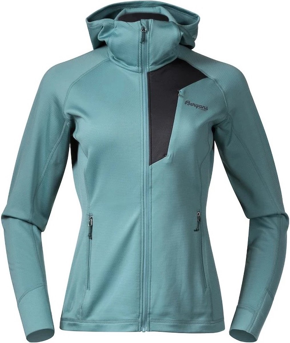 Bergans Skaland Hood Jacket Women, petrol Maat S