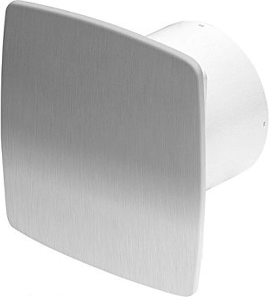 EQUATION - Ventilateur De Salle De Bain SLIM - Extraction Mural Avec Capteur D'Humidité / Minuterie - Clapet Anti-Retour - 150 X 150 Mm - 100 Mm - 7 M² - 72 M3/h - 8 W