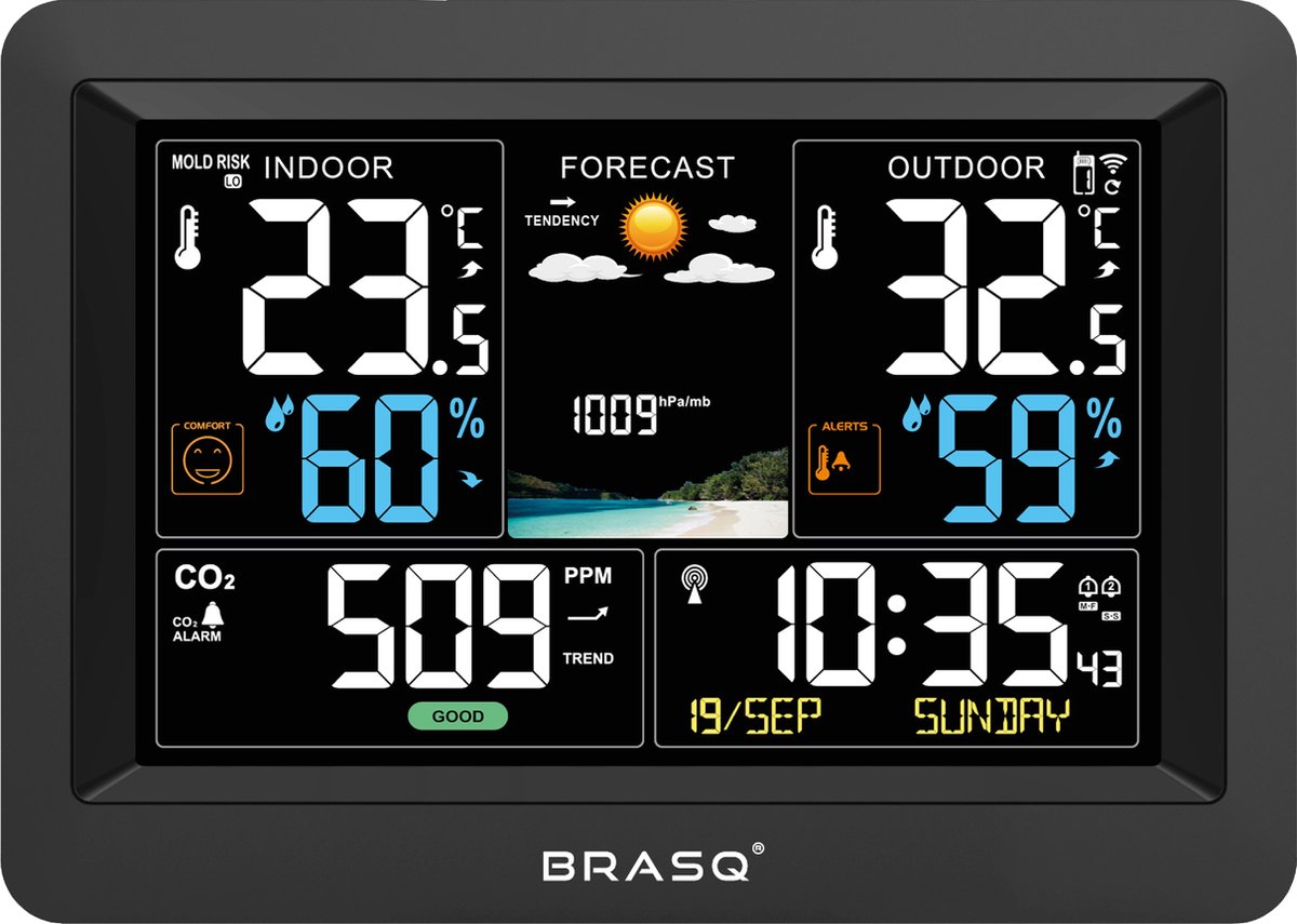 jely WiFi Weerstation met Buitensensor - Draadloos Weerstation met App