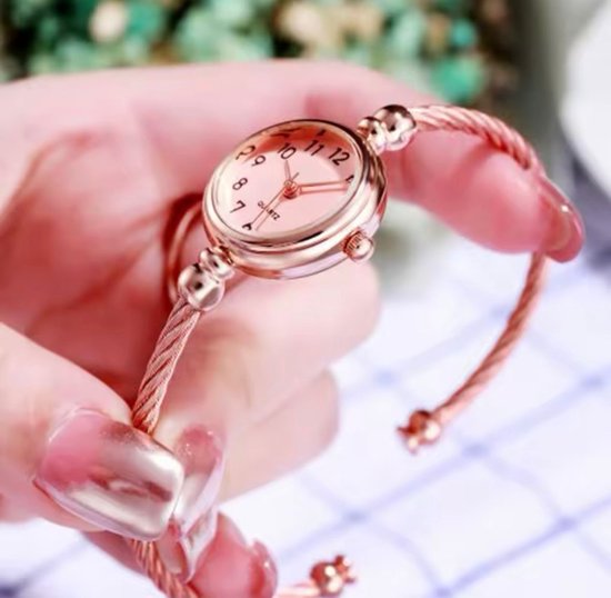 Montre Femme Luxe - Bracelet As Rosé - Rosé - Acier Inoxydable