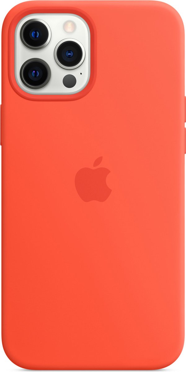 Apple Silicone Backcover MagSafe voor de Apple iPhone 12 Pro Max - Electric Orange
