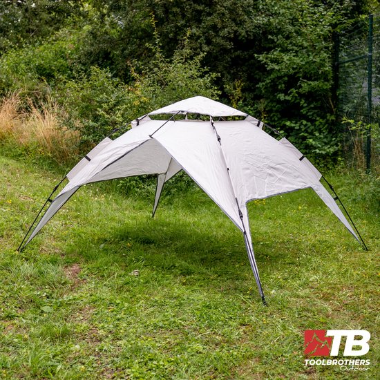 Toolbrothers Outdoor Kampeertent voor 2-4 personen Koepeltent Hydraulische tent Pop-up tent Waterdicht, 2000 mm waterkolom + isolatiemat — afbeelding 3
