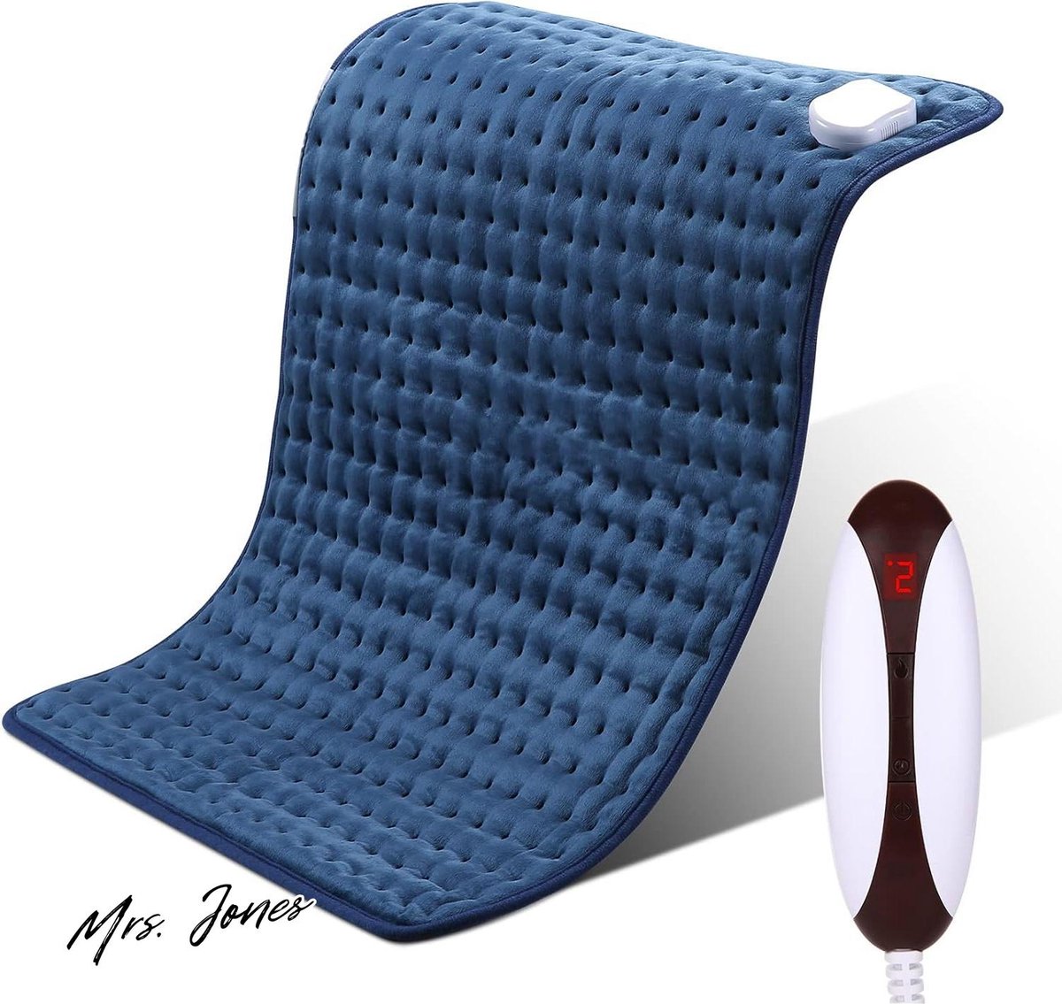 Mrs. Jones Verwarmingskussen Automatische Uitschakeling Elektrisch Warmtekussen 50 x 60 cm Voor Rug Schouder Nek Temperatuurinstelling Snelle Verwarmingstechnologie Oververhittingsbeveiliging. .