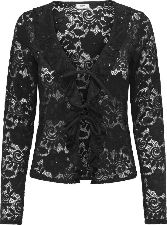 Jacqueline de Yong Cardigan Jdynoe L/s Lace Cardigan Jrs Exp 15352632 Noir Femme Taille - S