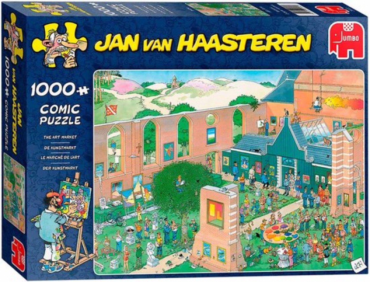 Jan van Haasteren De Kunstmarkt puzzel - 1000 stukjes — afbeelding 3