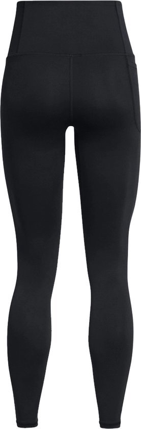 Achterkant van een zwarte legging met hoge taille met zakken.