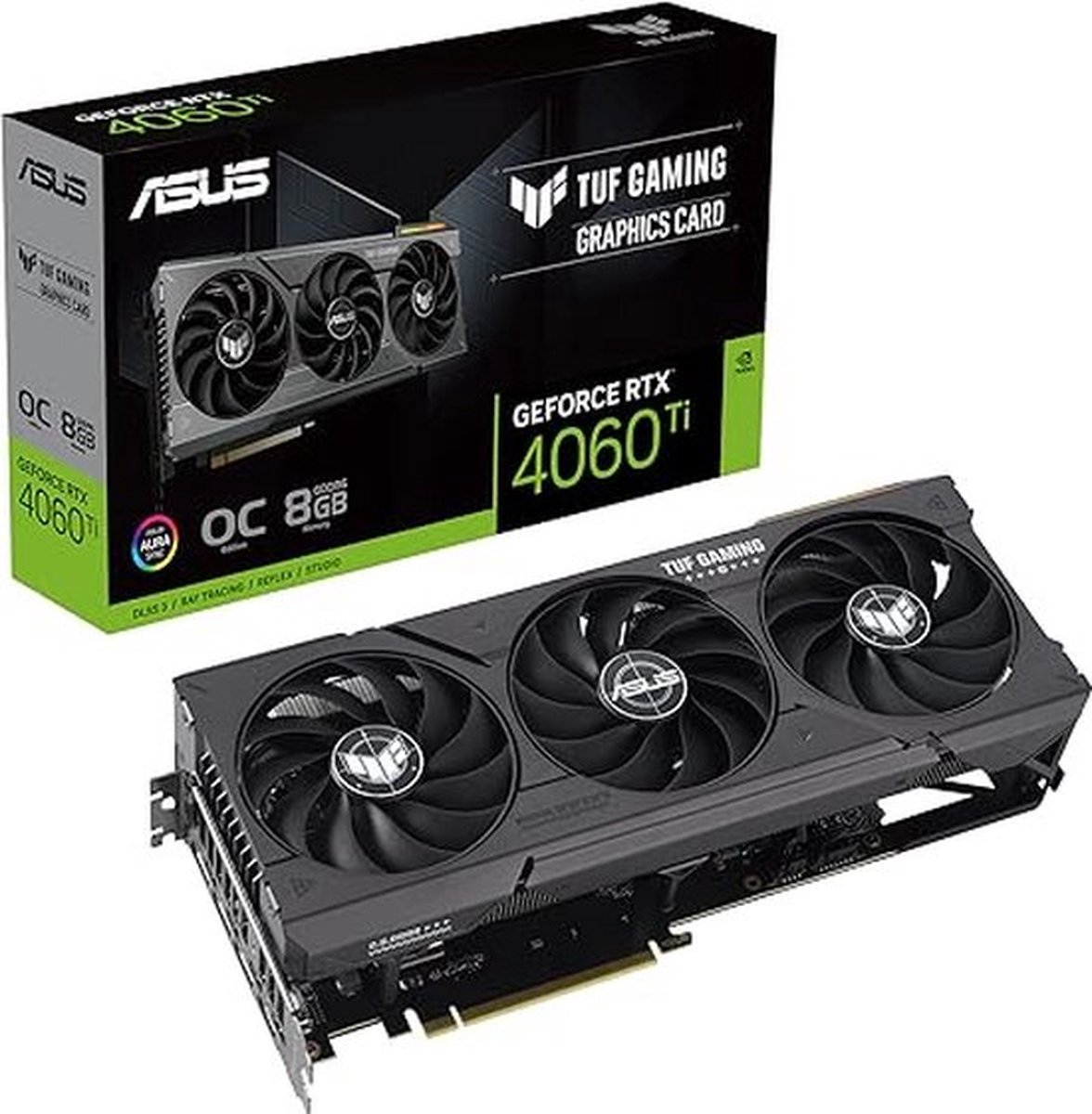 ASUS TUF Gaming TUF-RTX4060TI-O8G-GAMING GeForce RTX 4060 Ti 8 GB GDDR6 128 Bit 7680 x 4320 Pixels PCI Express 4.0