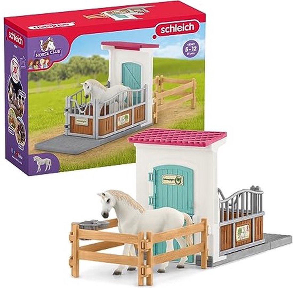 schleich HORSE CLUB - Paardenbox - Speelfigurenset - Kinderspeelgoed voor Jongens en Meisjes - 5 tot 12 jaar - 42569 — afbeelding 21