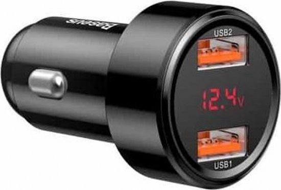 Chargeur de voiture Baseus Magic 2x USB QC 3.0 45W (Zwart)
