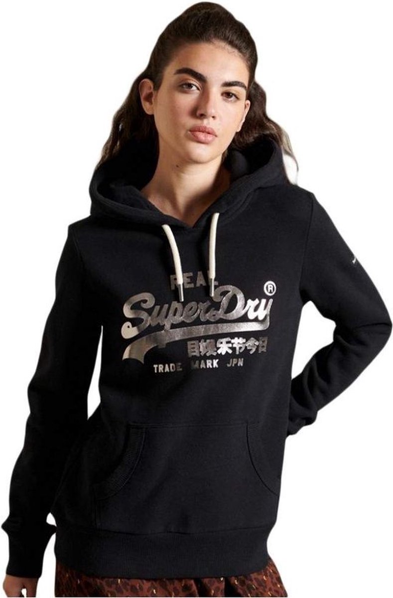 Superdry Trui Vl Boho Sparkle Hood W2011251a Dames Zwart