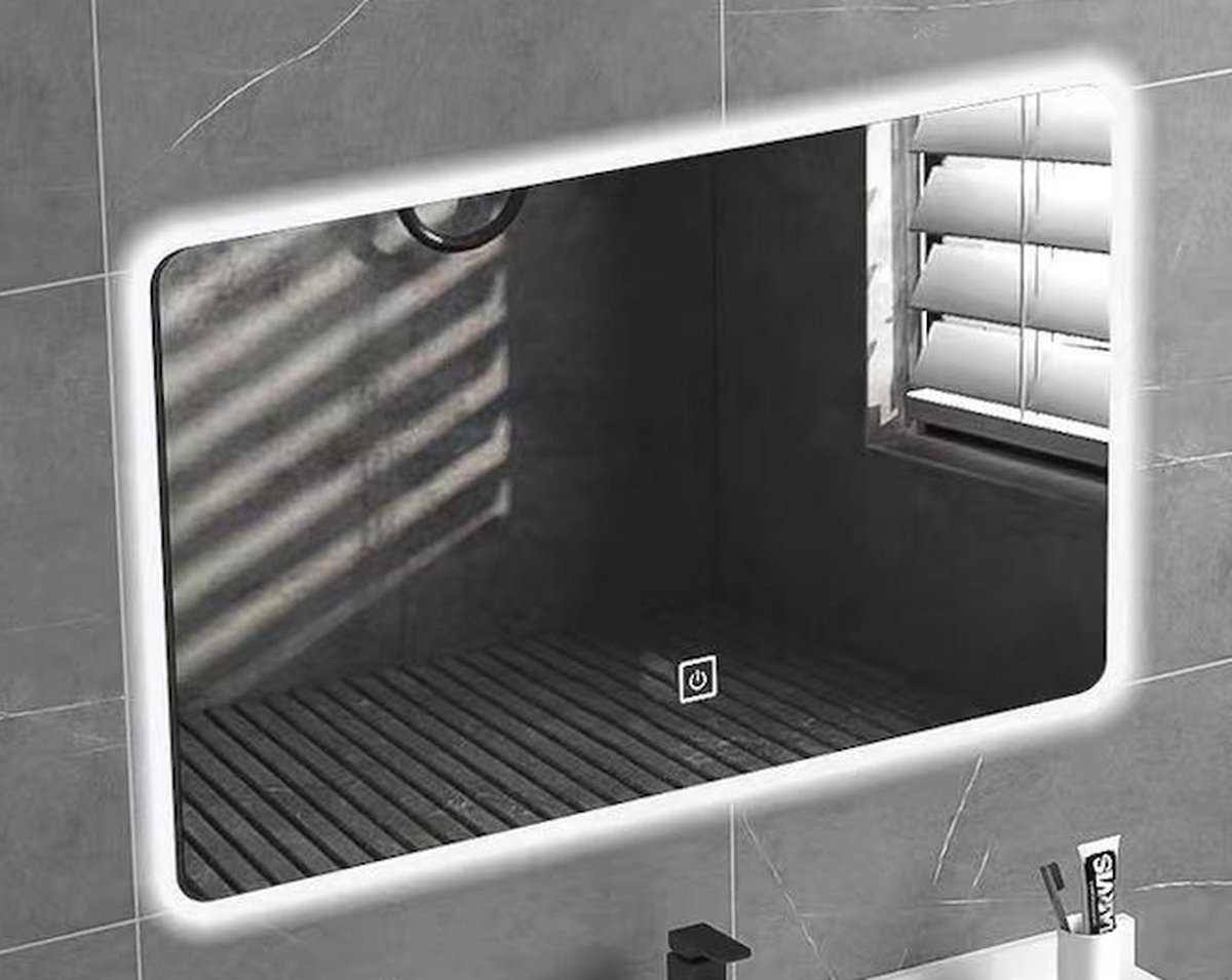LINEA UNO - Varden 100 x 70 - Frameloos - Spiegel - Rechthoek - LED-verlichting (dimbaar) en verwarming - 301542-spiegel