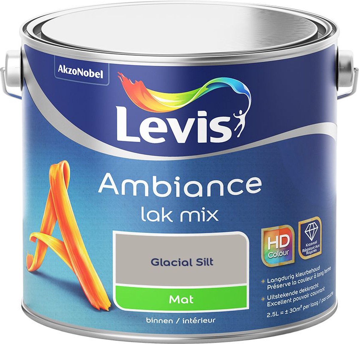 Levis - Ambiance Lak Mat Mix - Glacial Silt - Mengverf - 2,5 L