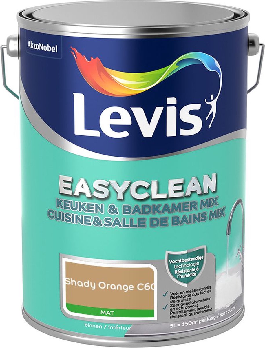 Levis - Easyclean Keuken & Badkamer Mix - Shady Orange C60 - Mengverf - 5 L