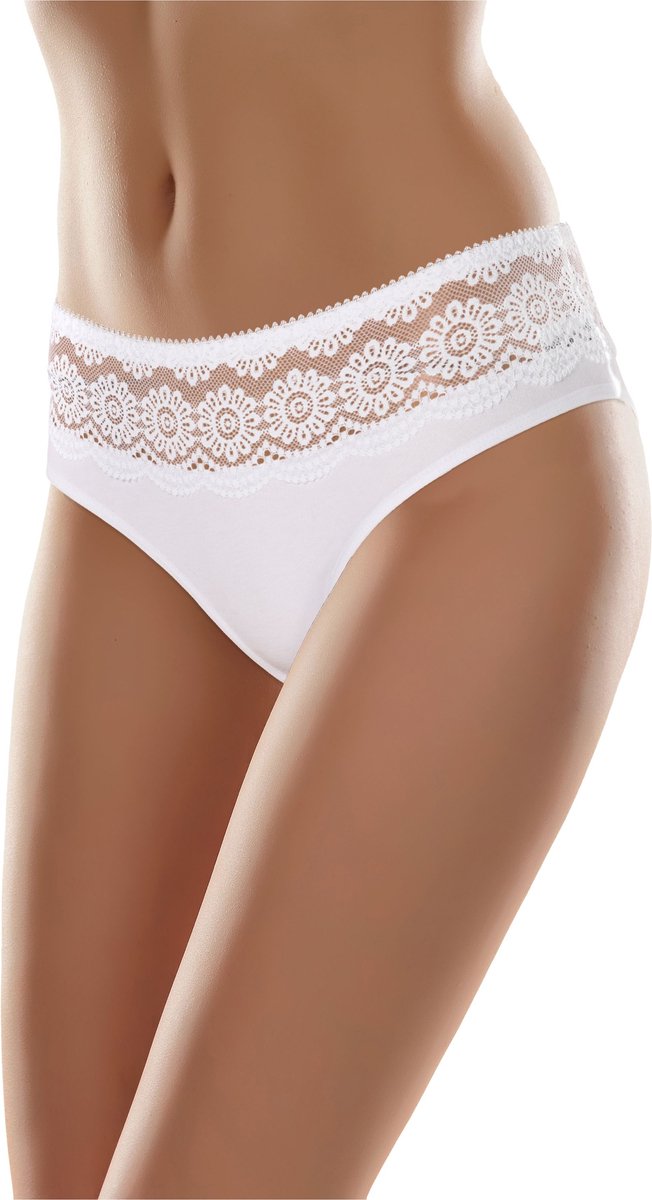 Merry Style Dames Slip Onderbroek - Katoen - Regular Taille - MS-GAB-21-Panties-n - Wit - M