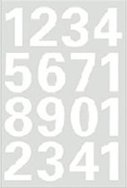 Huismerk Herma 4170 Etiket met getallen 25mm 0-9 Wit - 1 pakje met 1 velletje