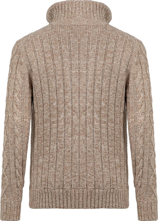 Cardigan Morgan 2 beige tricoté et doublé