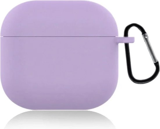 ShieldCase Siliconen Hoesje Geschikt voor Airpods 4 - Siliconen Case voor Apple Airpods 4 Case Hoesje - Paars