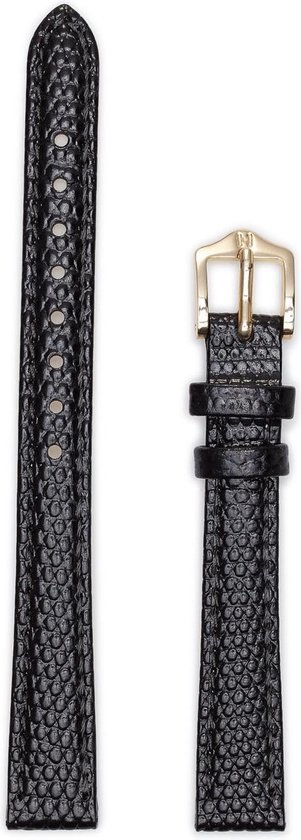 Bracelet Montre Hirsh Arc-en-ciel Noir - Cuir - 10mm