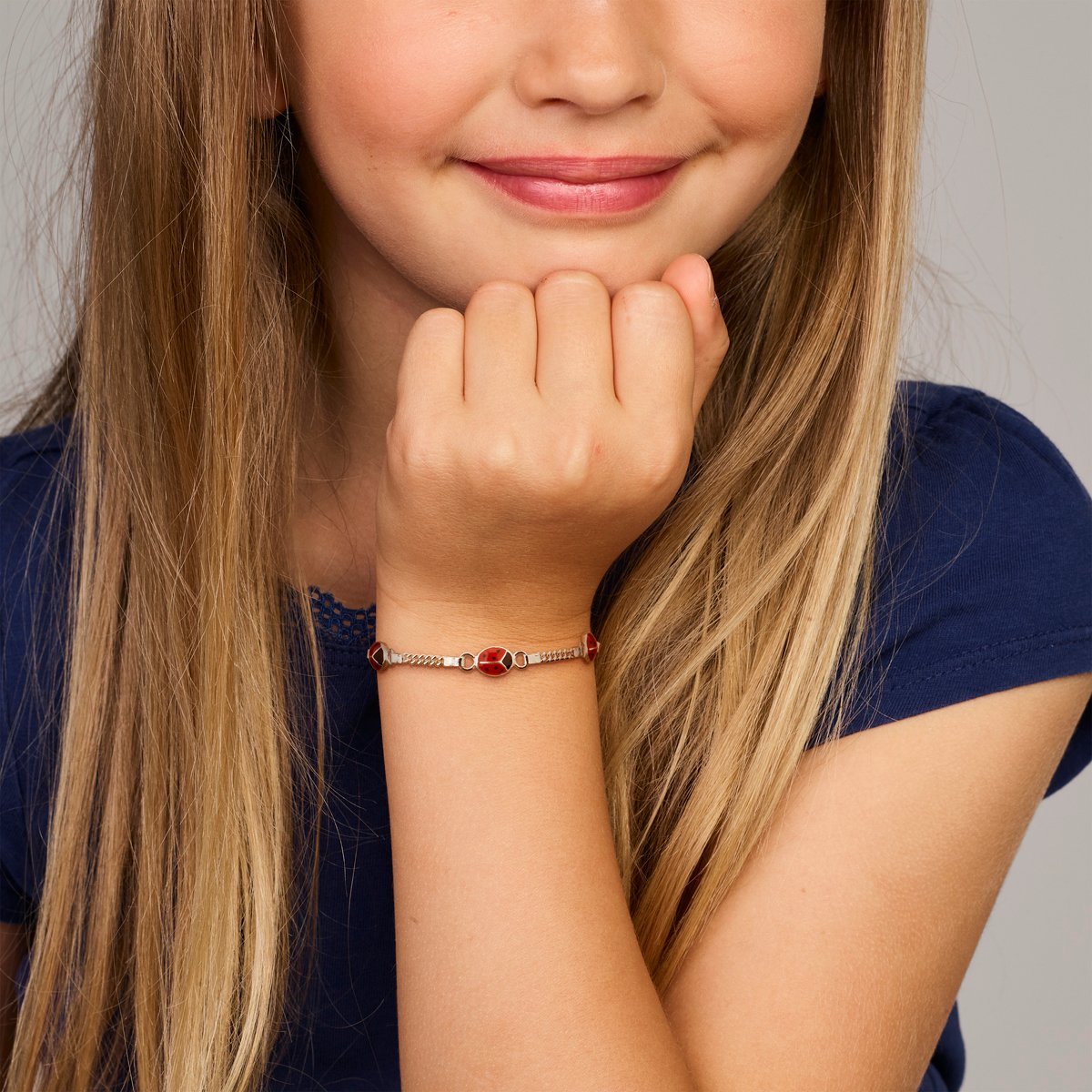 Zilver Wit Armband Lieveheersbeestje 1021812