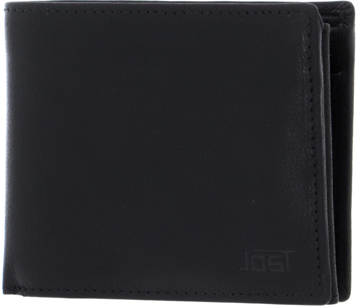 JOST Leren Portemonnee Malmö Wallet Black Zwart