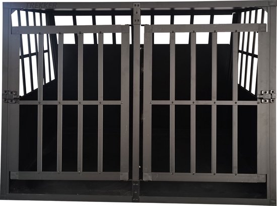 MaxxPet Cage Pour Chien 54x69x50 Cm - Caisse De Transport Pour Chien Pliable 1 Porte Cage Chien Voiture En Aluminium Pro Pour Chien Et Chat Gris 80500105