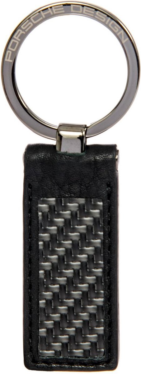 PORSCHE DESIGN Sleutelhanger Keyring Carbon Black Zwart