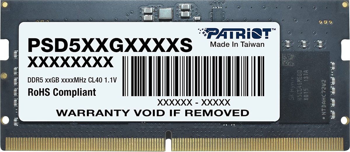 Patriot Memory Signature Psd58G480041S Geheugenmodule 8 Gb 1 X 8 Gb Ddr5 4800