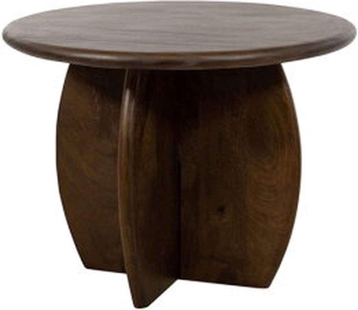 Salontafel Belly rond Ø60 cm mangohout - walnoot
