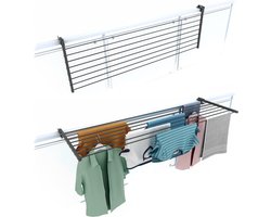 Inklapbaar Balkonwasrek Duo - Duurzaam en Weerbestendig Droogrek voor Balkons, Terrassen en Leuningen - 162 cm