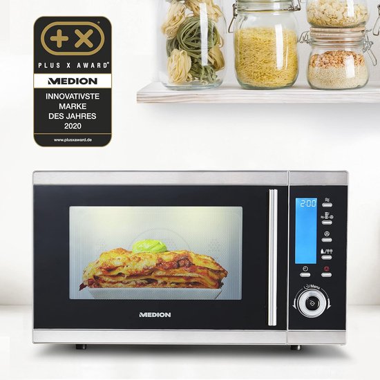 MEDION 3-in-1 magnetron met grill- en heteluchtfunctie (23 liter, 900