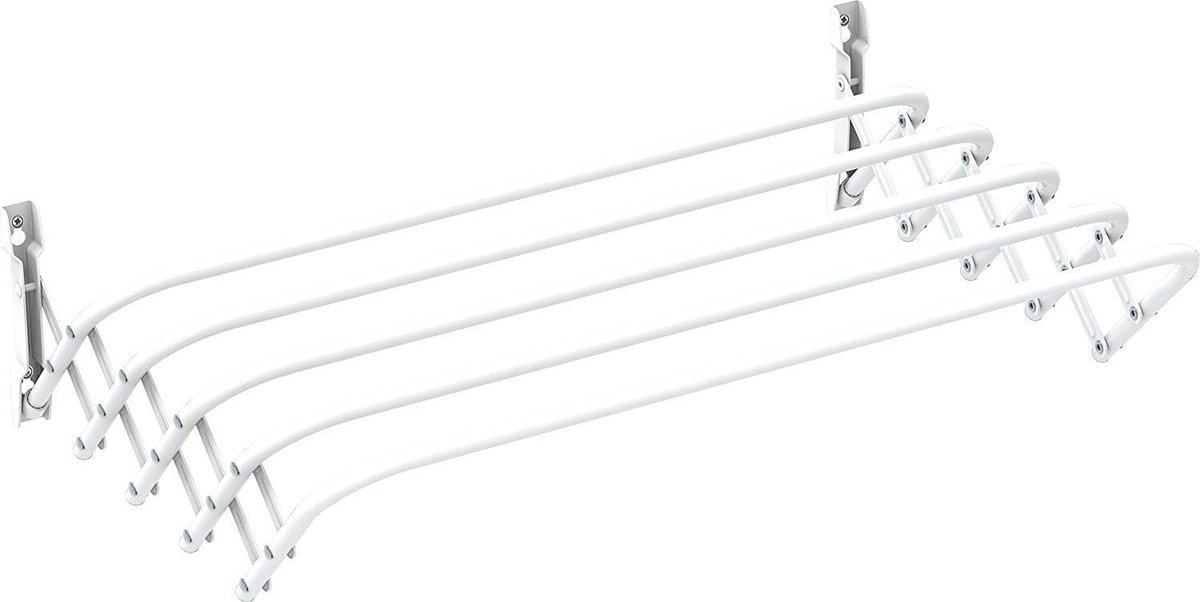 Goedkoopste Uittrekbaar Wanddroogrek 80 x 43 cm - Ruimtebesparend en Robuust Droogoppervlak van 4 Meter
