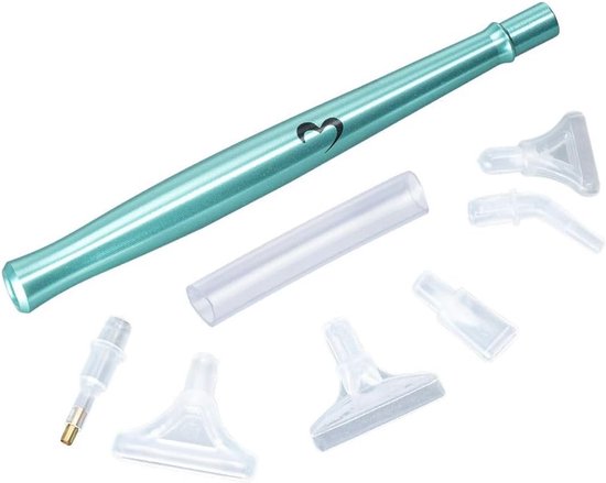 Luxe Diamond Painting pen met 4 opzetstukken aanbieding bij Wibra