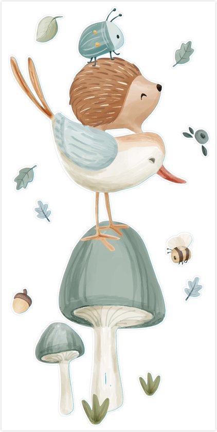 Little Dutch Muurstickers Forest Friends 40 x 80 cm