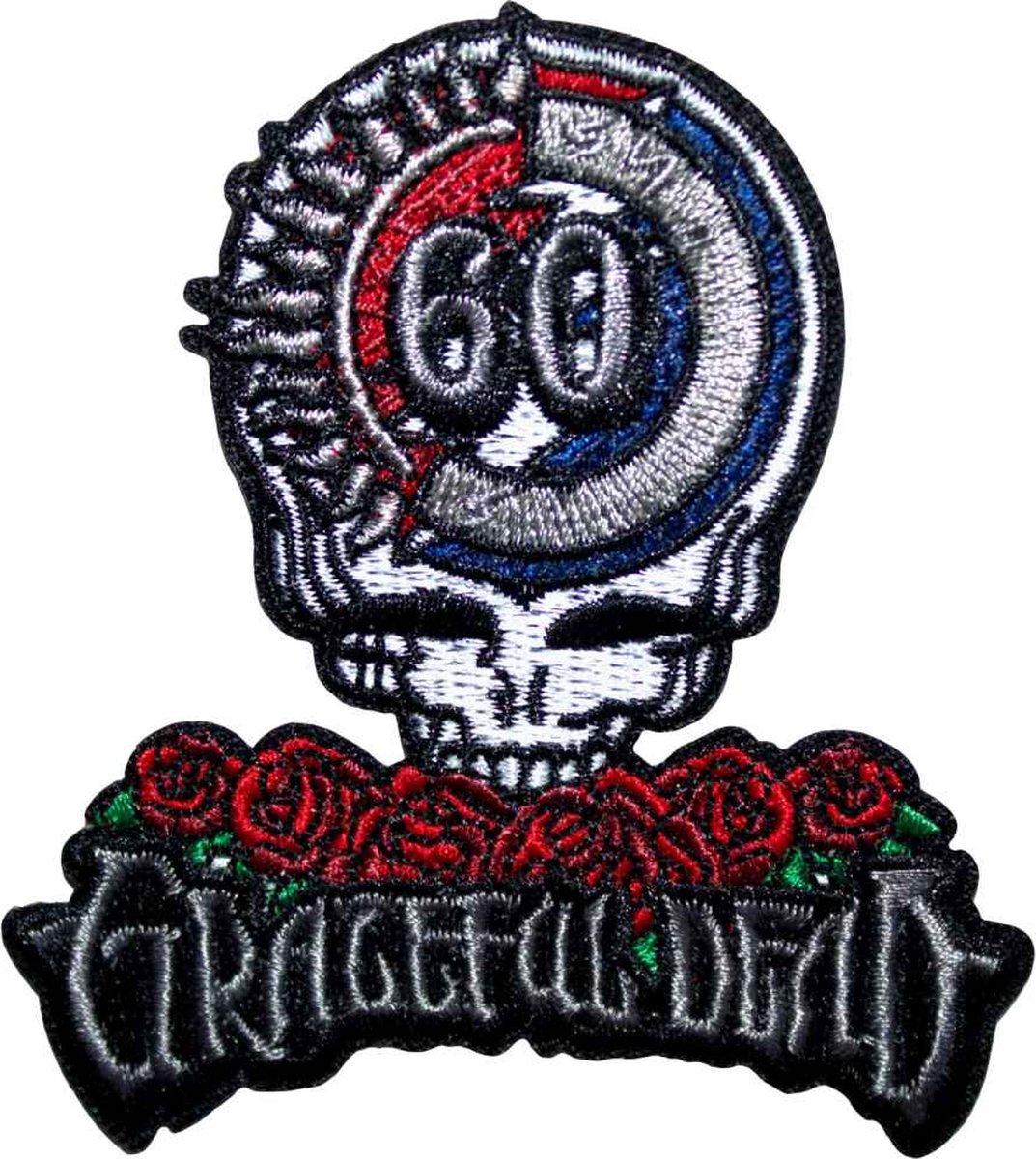 Grateful Dead - 60th Anniversary Skull & Logo Patch - Multicolours