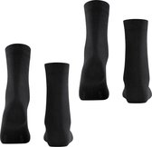 Esprit Basic Easy 2-Pack drukvrije comfort tailleband katoen multipack sokken dames zwart - maat 35-38